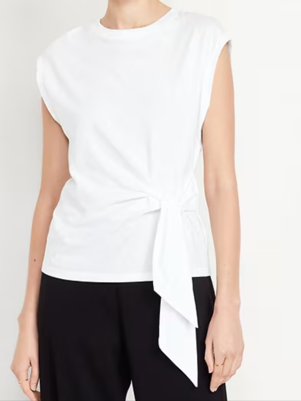 Old Navy White Side-Tie Top